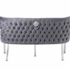 House Of Bling Furniture Boutique Valentino Bench Grey