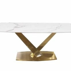 House Of Bling Furniture Luca V Dining Table 1.8 Meters In Gold