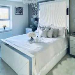 House Of Bling Furniture Boutique Royal Peacock Mirrored Bed