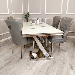 House Of Bling Furniture Boutique Dining Tables And Chairs Sets Ariana Table With Chairs