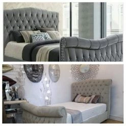 House Of Bling Furniture Boutique Beds Madrid Sleigh