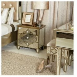 House Of Bling Furniture Boutique Morocco Range 3 Drawer Morocco Table Bedside Units
