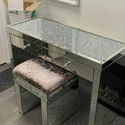 House Of Bling Furniture Boutique Dressing Tables 2 Drawer Crushed Diamond Dressing Table