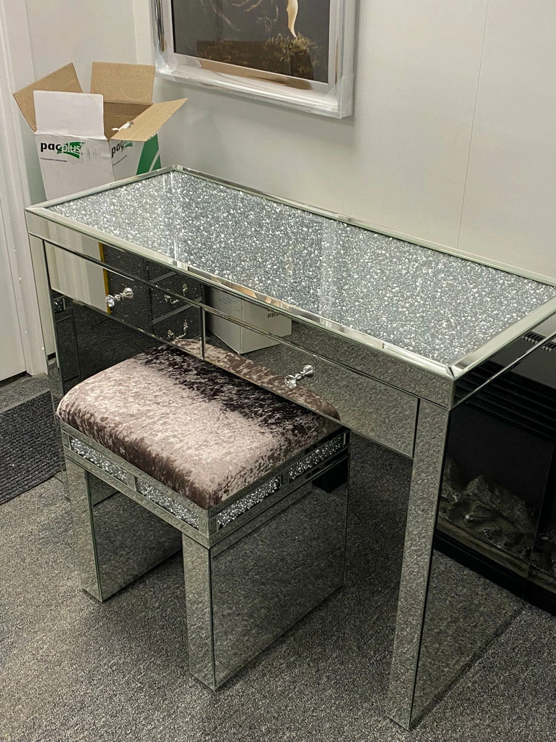 House Of Bling Furniture Boutique Dressing Tables 2 Drawer Crushed Diamond Dressing Table 4 House Of Bling Furniture Boutique Dressing Tables 2 Drawer Crushed Diamond Dressing Table