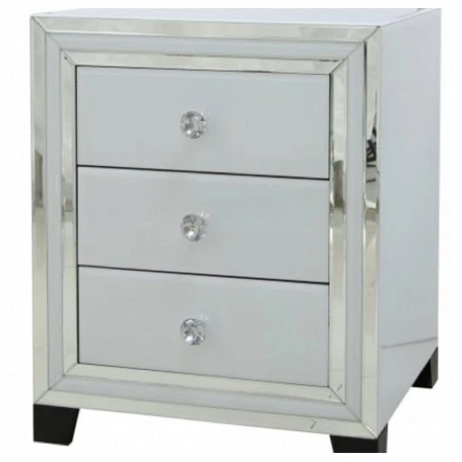 House Of Bling Furniture Boutique Bedside Cabinets White Atlanta 3 Drawer Bedside Tables 6 House Of Bling Furniture Boutique Bedside Cabinets White Atlanta 3 Drawer Bedside Tables