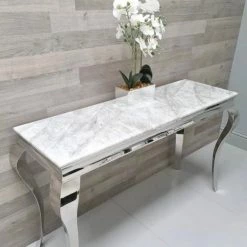 House Of Bling Furniture Boutique Cambridge Console Table Grey Marble Console Tables