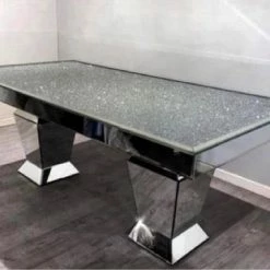 House Of Bling Furniture Boutique Dining Tables Elegance Crushed Diamond Rectangle Table