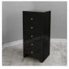 House Of Bling Furniture Boutique Black Mirrored Tallboy Chest Of Drawers