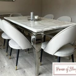 House Of Bling Furniture Boutique Cambridge Marble Table With Chairs