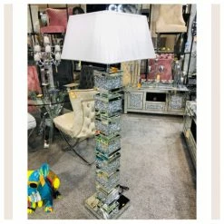 House Of Bling Furniture Boutique Floor Standing Stacked Crushed Diamond Lamps