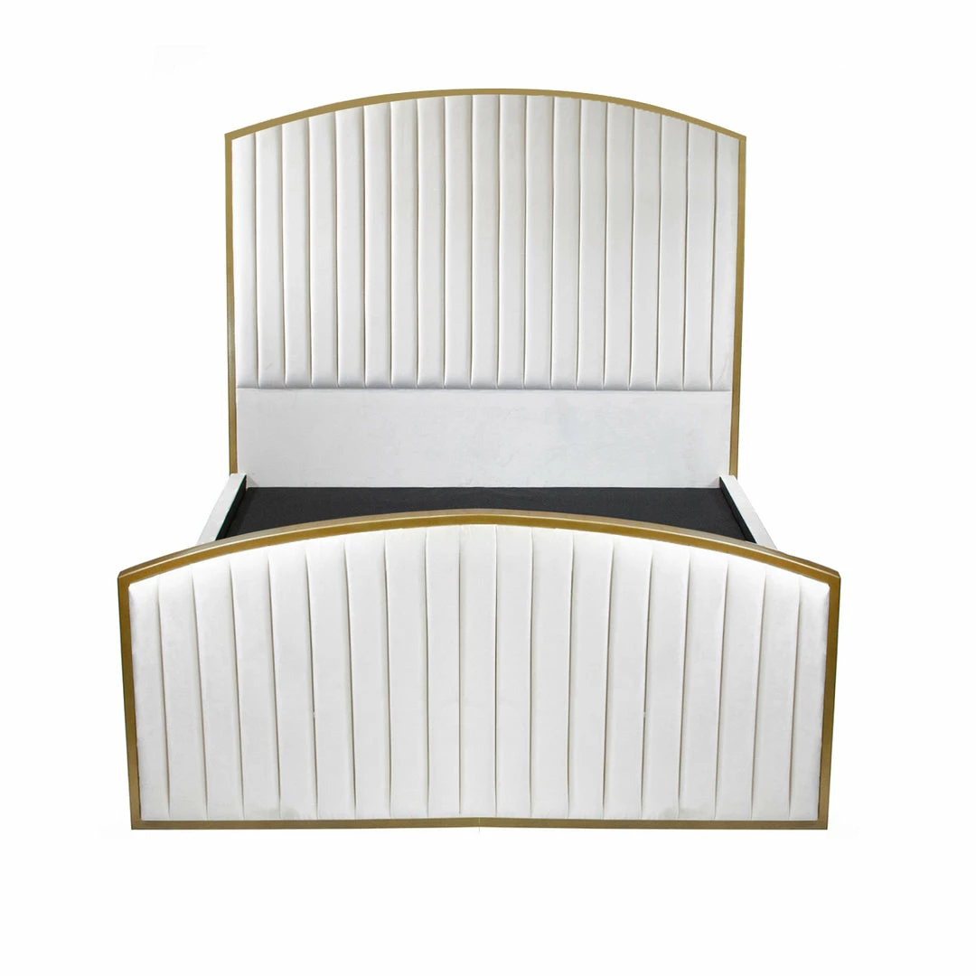 House Of Bling Furniture Boutique Beds Curved Linear Luxury Metal Trim Bed 4 House Of Bling Furniture Boutique Beds Curved Linear Luxury Metal Trim Bed