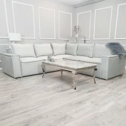 House Of Bling Furniture Boutique Silver Rochester Corner Sofa