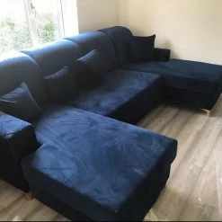 House Of Bling Furniture Boutique The Ross Large U Shape Sofa Bed In Velvet