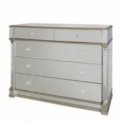 House Of Bling Furniture Boutique Venice Range 5 Drawer Chest Of Drawers