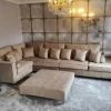 House Of Bling Furniture Boutique Archie Studded Sofa With Footstool