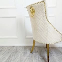 House Of Bling Furniture Boutique Valencia Lion Knock Plush Velvet Cream Chair Set 7 House Of Bling Furniture Boutique Valencia Lion Knock Plush Velvet Cream Chair Set