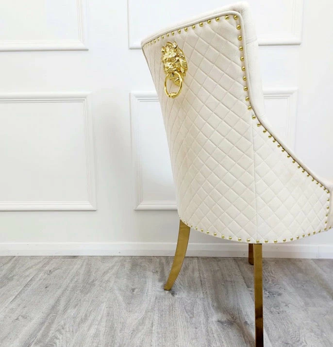 House Of Bling Furniture Boutique Valencia Lion Knock Plush Velvet Cream Chair Set 5 House Of Bling Furniture Boutique Valencia Lion Knock Plush Velvet Cream Chair Set