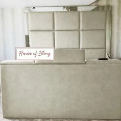 House Of Bling Furniture Boutique Harley Mirrored TV Bed Luxury Beds