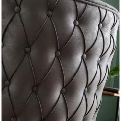 House Of Bling Furniture Boutique Roma Chesterfield Sofa Set In Dark Grey