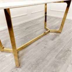 House Of Bling Furniture Zara Marble Dining Table With Chair Option Dining Tables