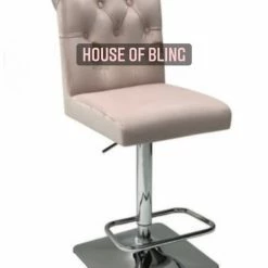 House Of Bling Furniture Boutique Elsa Bar Stools Pink Dining Tables And Chairs Sets