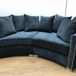 House Of Bling Furniture Boutique Curved Sussex Sofa With Footstool Sofa Sets