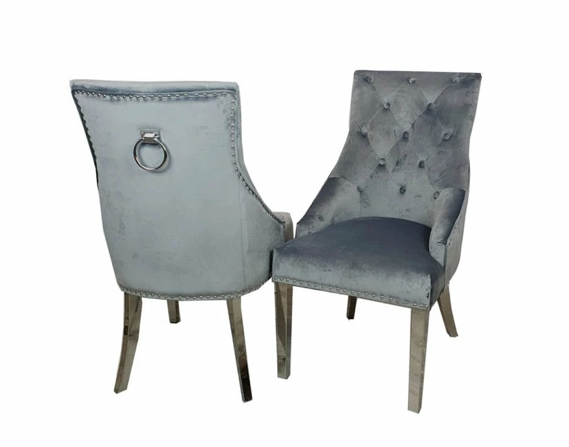 House Of Bling Furniture Boutique Lara Knock Chair In Dark Grey Dining Chairs 4 House Of Bling Furniture Boutique Lara Knock Chair In Dark Grey Dining Chairs