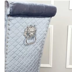 House Of Bling Furniture Boutique Elsie Dining Chair Metallic Grey Shimmer