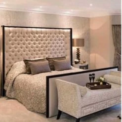 House Of Bling Furniture Boutique Grand Anna Wing Bed With Option To Change Metal Frame