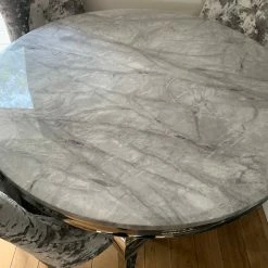 House Of Bling Furniture Boutique Oxford Dining Table Marble Top With Lion Knocker Chairs Dining Tables