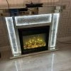 House Of Bling Furniture Boutique Fire Places LED Crushed Diamond Mirrored Fire Place