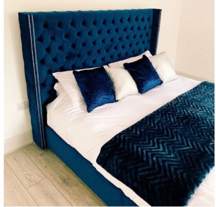 House Of Bling Furniture Boutique Royal Studded Chelsea Wing Bed.. Beds 6 House Of Bling Furniture Boutique Royal Studded Chelsea Wing Bed.. Beds