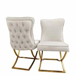 House Of Bling Furniture Boutique Dining Tables And Chairs Sets Devon Table In Gold With Marbella Cream Chairs