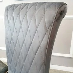 House Of Bling Furniture Boutique Dining Chairs Grey Velvet Paris Chair