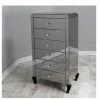 House Of Bling Furniture Boutique Smoked Mirror Tall Boy Chest Of Drawers