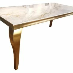 House Of Bling Furniture Cambridge Dining Table In Gold
