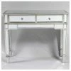House Of Bling Furniture Boutique Valencia 2 Drawer Mirrored Console Table Silver