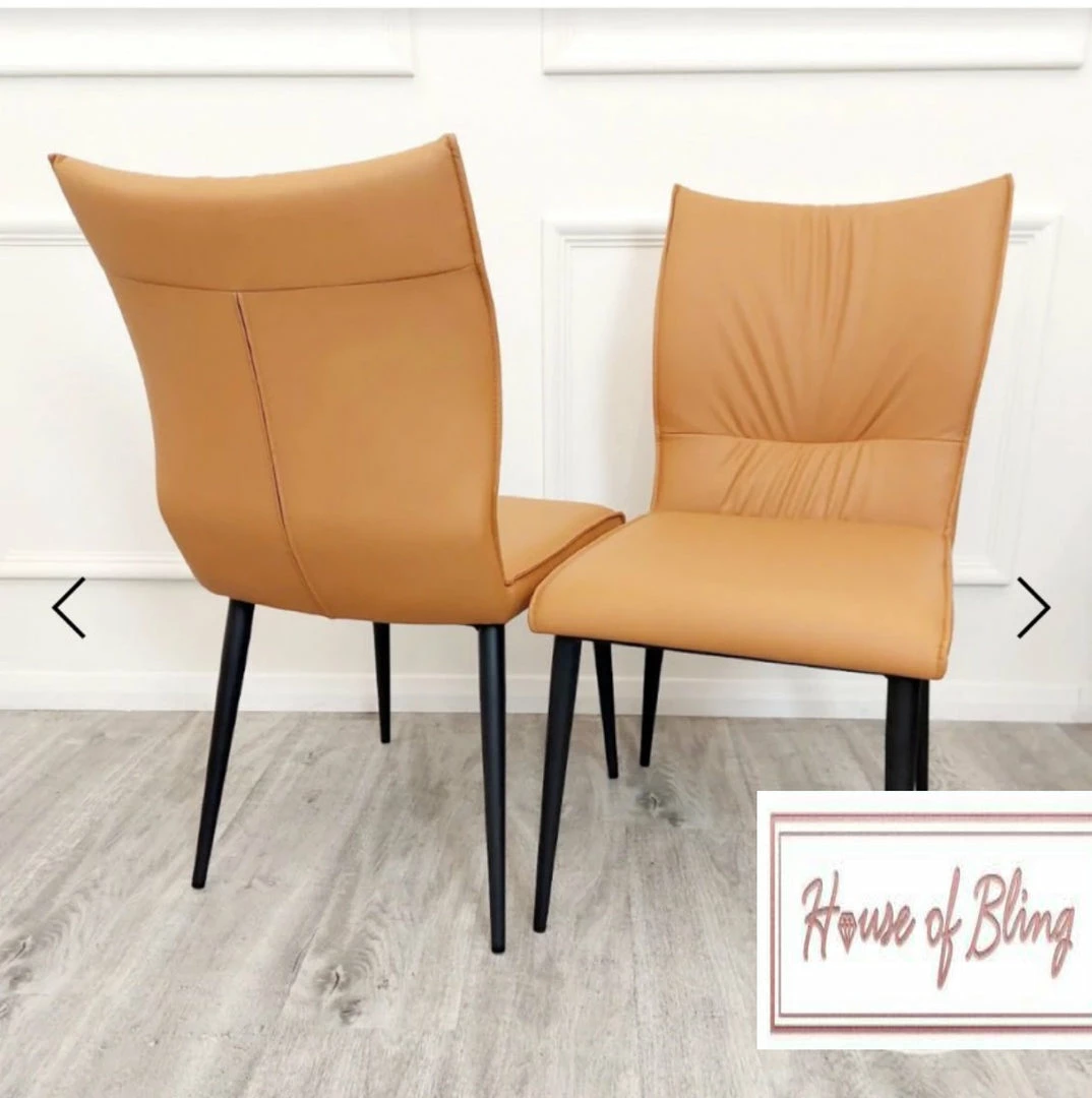 House Of Bling Furniture Dining Chairs Alice Chair Package Tan Leather 3 House Of Bling Furniture Dining Chairs Alice Chair Package Tan Leather