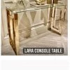 House Of Bling Furniture Boutique Lara Gold Apex Style Console Table Console Tables