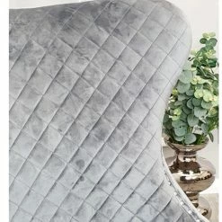 House Of Bling Furniture Boutique Dining Chairs Park Lane Lion Knock Chairs Grey Velvet