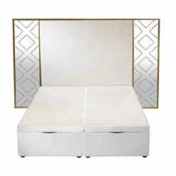House Of Bling Furniture Boutique Beds Dumfries Luxury Metal Trim Wallboard Bed With Mirrors