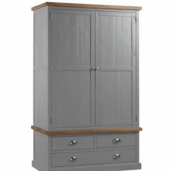 House Of Bling Furniture Boutique Byland Grey Pine Wardrobe