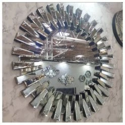 House Of Bling Furniture Boutique Mirrors Chloe Round Zip Mirror