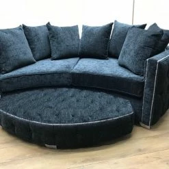 House Of Bling Furniture Boutique Curved Sussex Sofa With Footstool Sofa Sets
