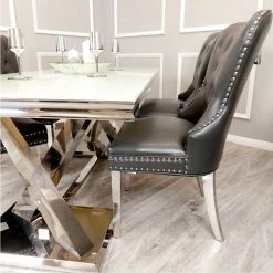 House Of Bling Furniture Boutique Ariana Marble Marble Table Top With Chairs Dining Tables And Chairs Sets