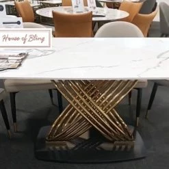 House Of Bling Furniture Moscow Marble Dining Table