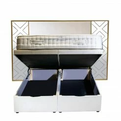 House Of Bling Furniture Boutique Beds Dumfries Luxury Metal Trim Wallboard Bed With Mirrors