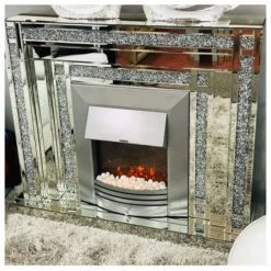 House Of Bling Furniture Boutique Crushed Diamond Fireplace Fire Places