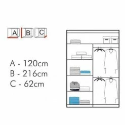 House Of Bling Furniture Boutique Niece Wardrobe In Grey Different Size Options Available