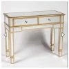 House Of Bling Furniture Boutique Console Tables Valencia 2 Drawer Mirrored Console Table Gold